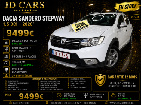 DACIA SANDERO STEPWAY 1.5 DCI GARANTIE 1 AN CTOK 9499