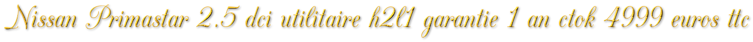 NISSAN PRIMASTAR 2.5 DCI UTILITAIRE H2L1 GARANTIE 1 AN CTOK 4999€ TTC