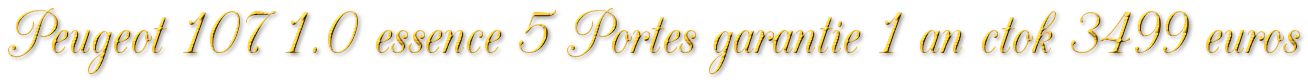 PEUGEOT 107 1.0 ESSENCE 5 PORTES GARANTIE 1 AN CTOK 3499€