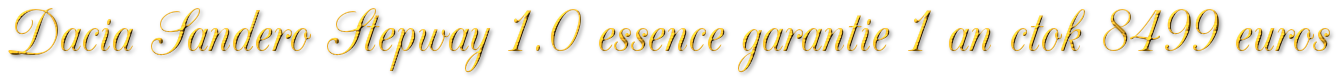 DACIA SANDERO STEPWAY 1.0 ESSENCE 49MKM GARANTIE 1 AN CTOK 8499€