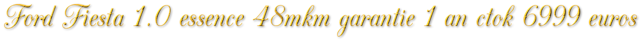 FORD FIESTA 1.0 ESSENCE 48MKM GARANTIE 1 AN CTOK 6999€