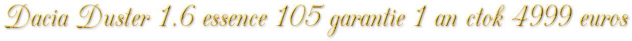 DACIA DUSTER 1.6 ESSENCE 105 GARANTIE 1 AN CTOK 4999€