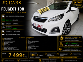 PEUGEOT 108 1.0 ESSENCE 3000KM GARANTIE 1 AN CTOK 7499€